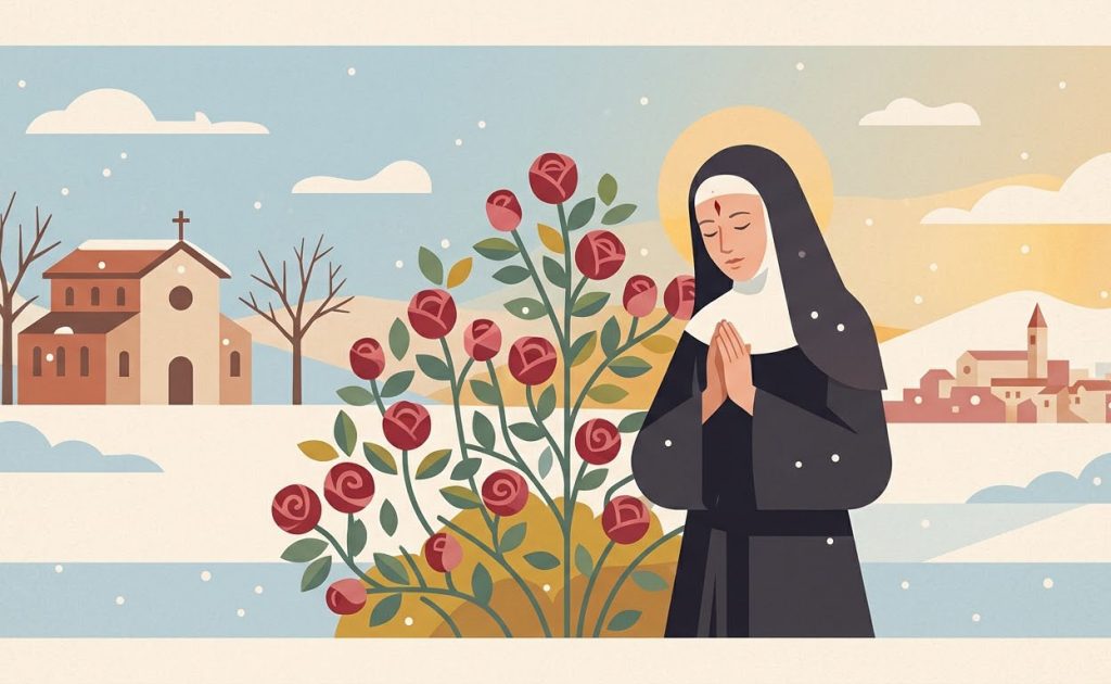 Sainte Rita - Illustration prière catholique